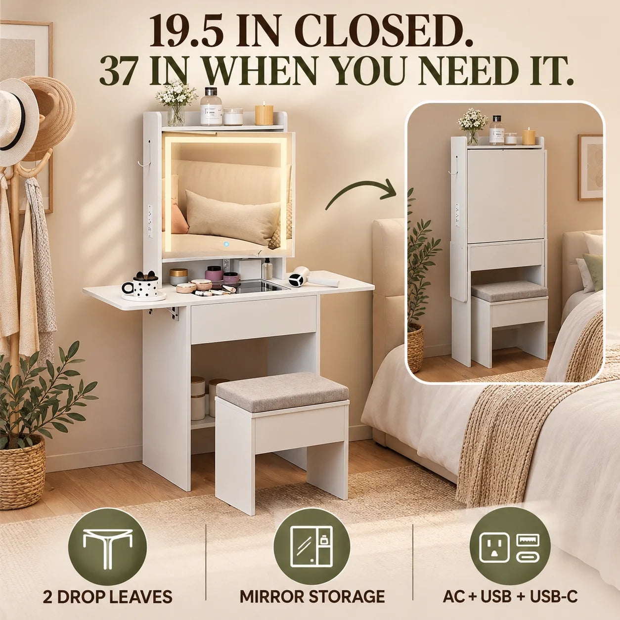 Adapt the vanity to the room, not the other way around